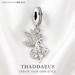 Magically Elf Fairy Pendant 925 Sterling Silver Dangle Charm Women Cute Fine Jewelry