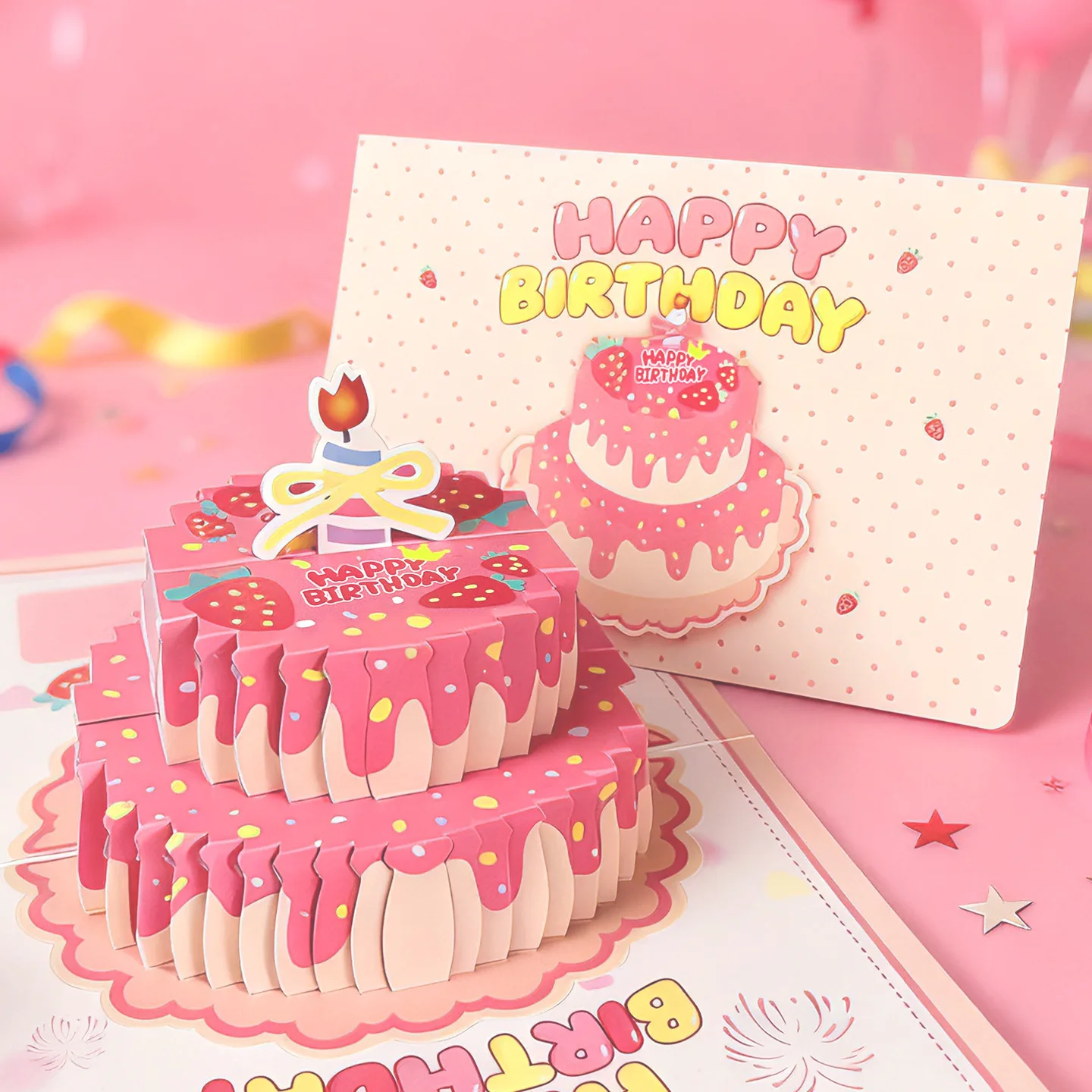

3D Birthday Cake Greeting Card with Music and Lights: A Luxurious “Happy Birthday” Gift in an Envelope