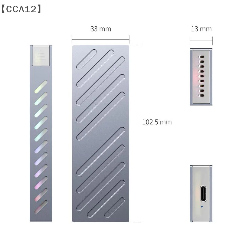 maveraCCA12 Vauum.2 NVMe SSD Custodia adattatore USB C 3.1 Gen2 10Gbps a NVMe PCIe Scatola esterna per 2230/42/60/80 M2 M-Key NVMe SS