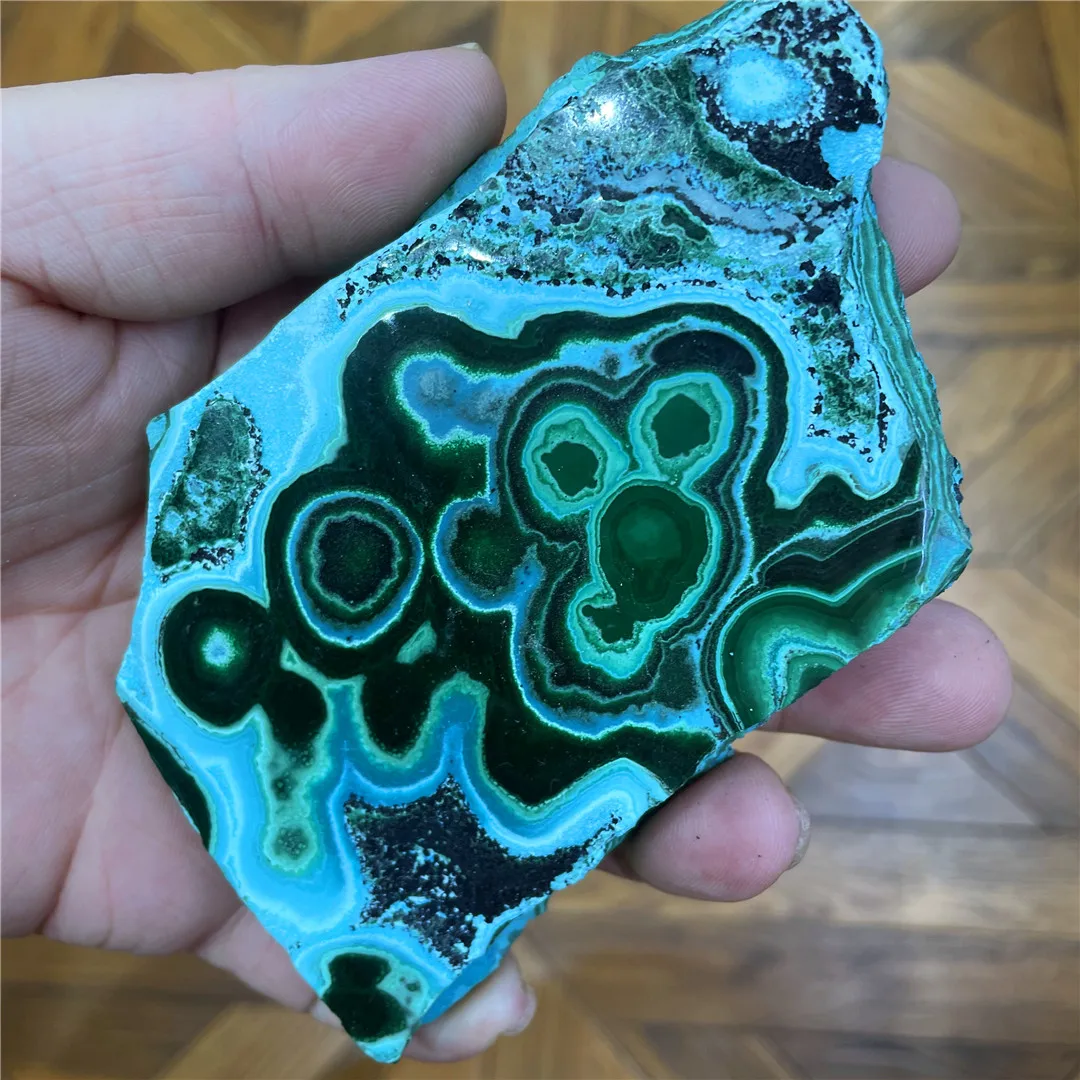 

Real Natural Rocks Rough Malachite Crystals Freeform Slab Original Raw Mineral Specimens Slice Chrysocolla Gemstones Collect