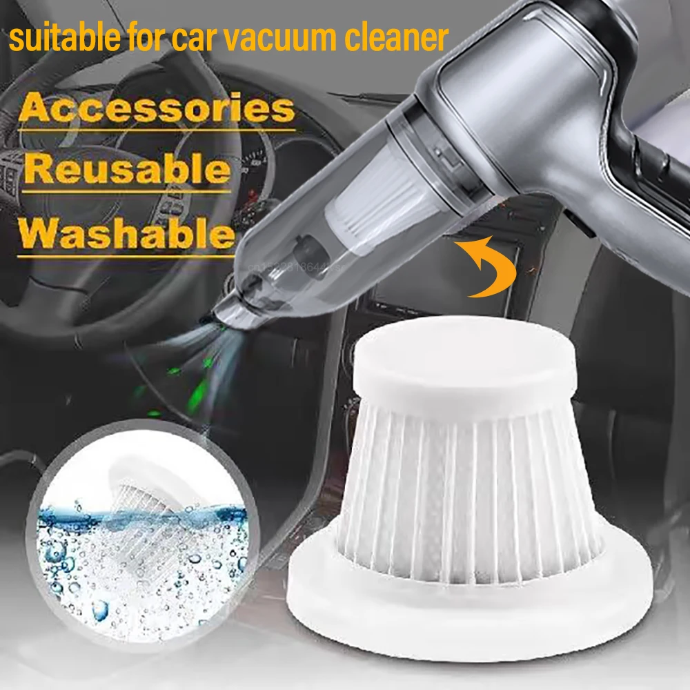 Car Vacuum Cleaner Filter Replacement Reusable Vacuum Cleaner Filters Accessories Washable Vacuum Cleaner Cartridge 5pcs 20pcs