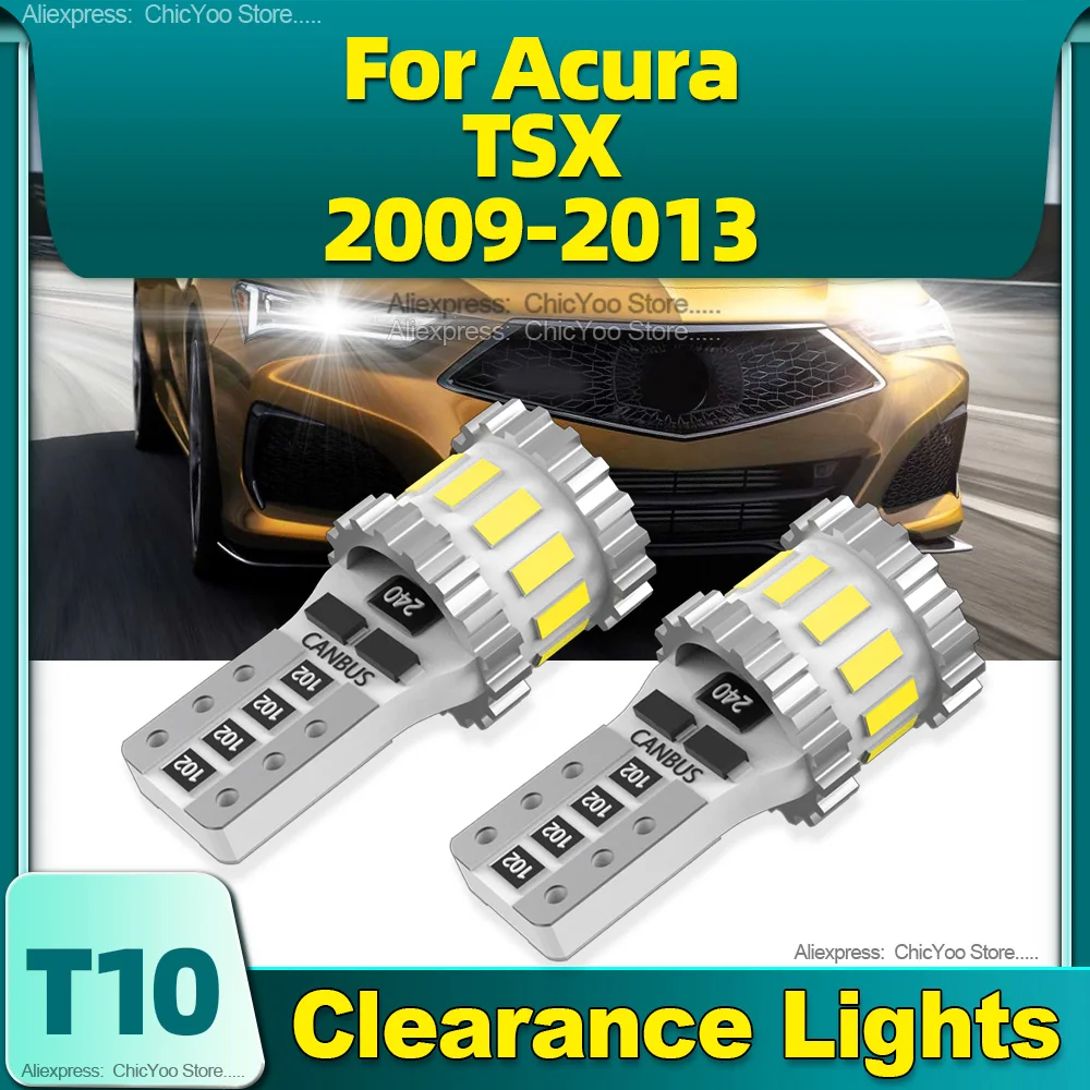 

2Pcs CANBUS T10 LED Clearance Lights 12V 6000K White CSP Chip 1000LM Car Bulbs For Acura TSX 2009 2010 2011 2012 2013