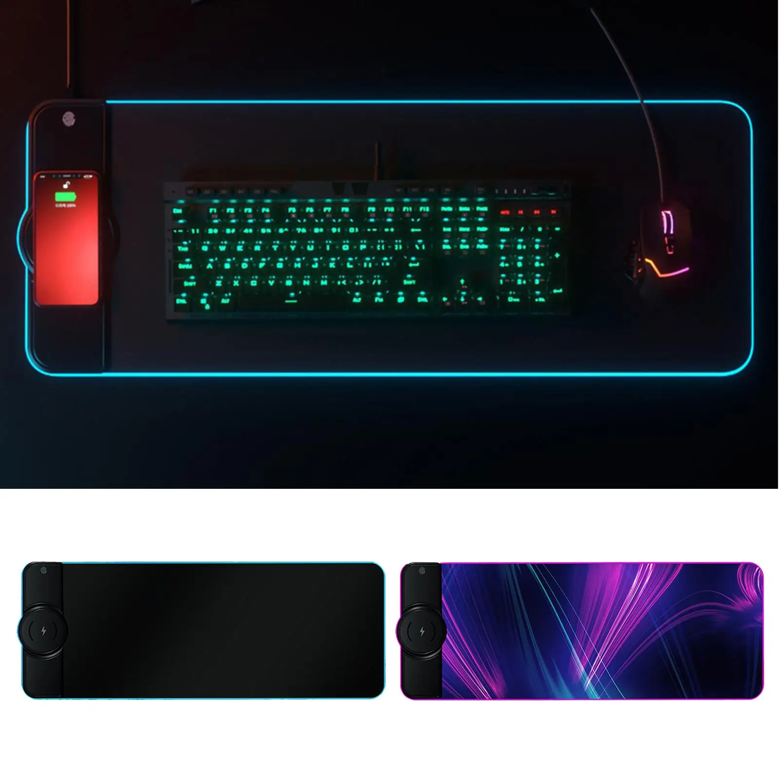 800x300x4mm 10W Charging Laptop Computer Desk Keyboard Pad