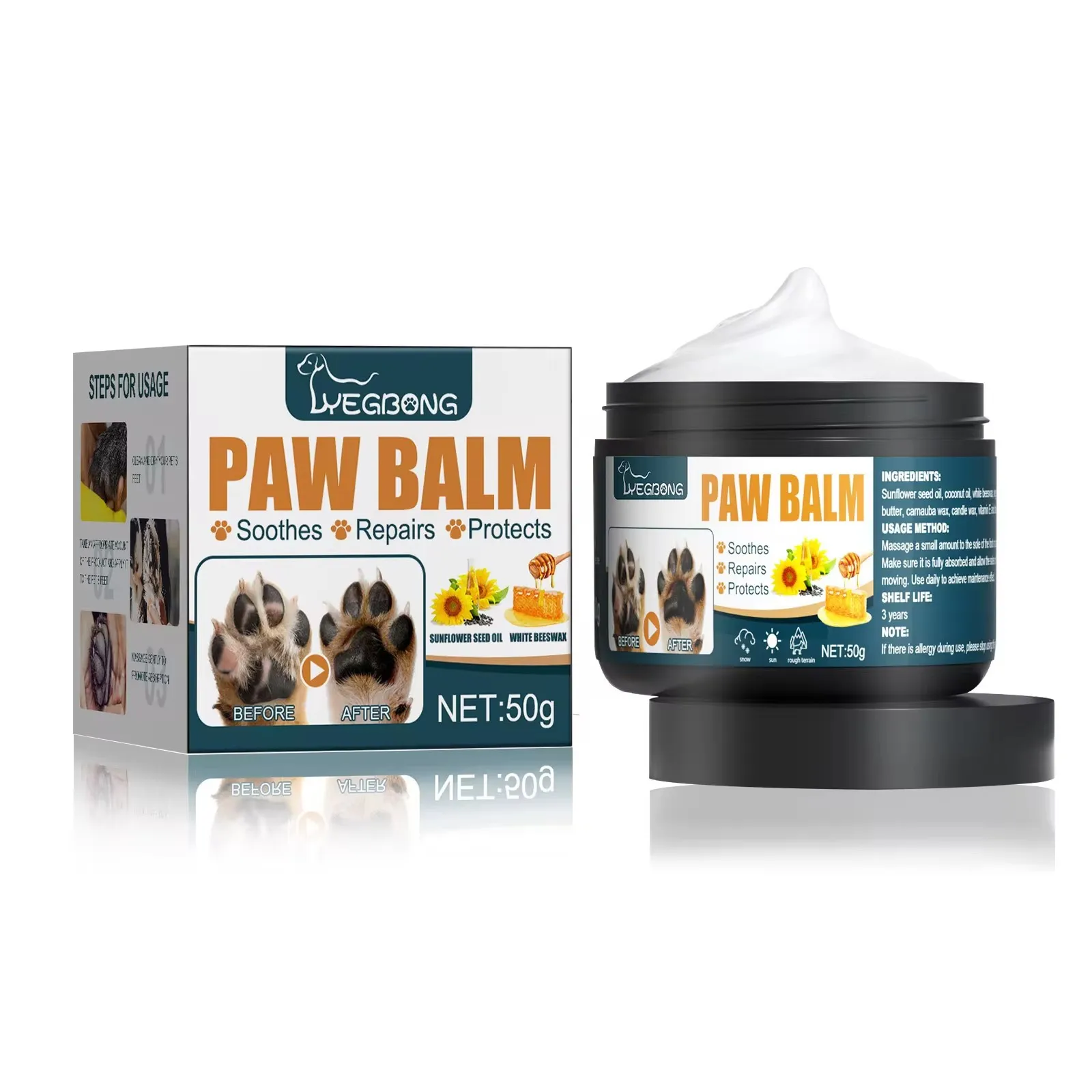 Pet Claw Care Cream Nose Paw Soother Moisturizing Forefoot Paws Cracked Care Wax Hot Pavement Protection Dog Paw Care Ointment