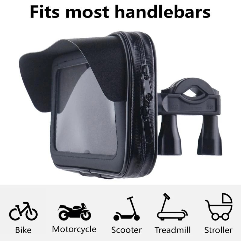 ผู้ถือโทรศัพท์Handlebarมอเตอร์ไซด์โทรศัพท์กระเป๋ากระเป๋าSunvisor 360 องศาหมุนสําหรับโทรศัพท์ได้ถึง 6.5 นิ้ว