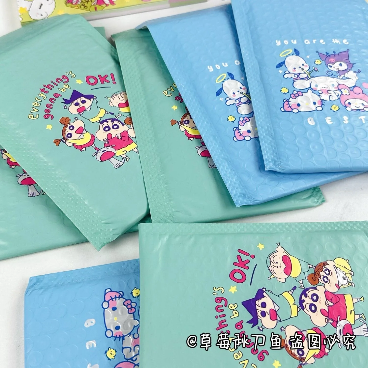 50pcs Cartoon Bubble Mailing Bag Small Packaging Bags Bubble Film Shockproof Thicken Envelope Shipping For Business