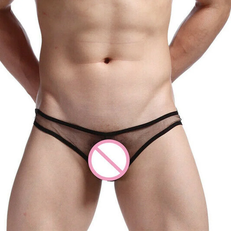 12 Teile/los Sexy Männer Transparent Unterwäsche Mesh Mens Lingerie T-back Mens Thongs G-string Homosexuell Suspensorium Sissy Tangas Bikini briefs