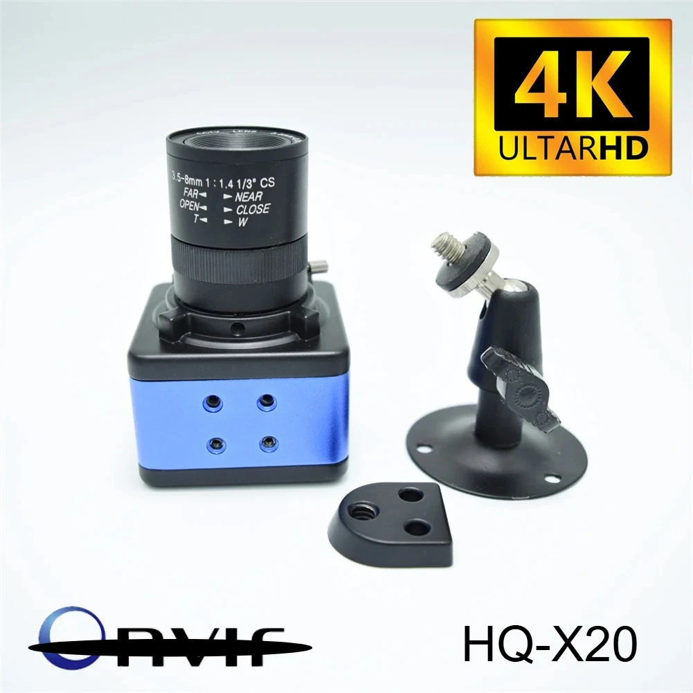 4K BOX Mini Network IP Camera 8MP Motion Detection Audio IR-CUT H.265 P2P Remote Security Camera Compatible Dahua Hikvision NVR