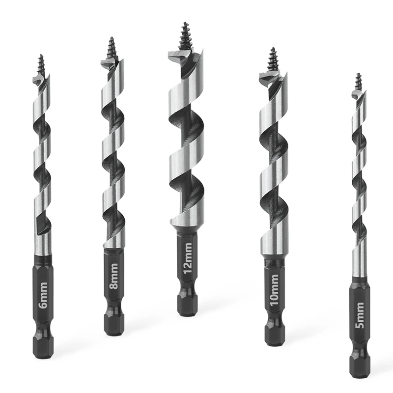 Imagem -04 - Heda Carpintaria Navio Auger Brocas Hex Mudança Hank Macio e Duro Wood Hole Saw Pcs mm mm 10 mm 12 mm in Hex 5pcs