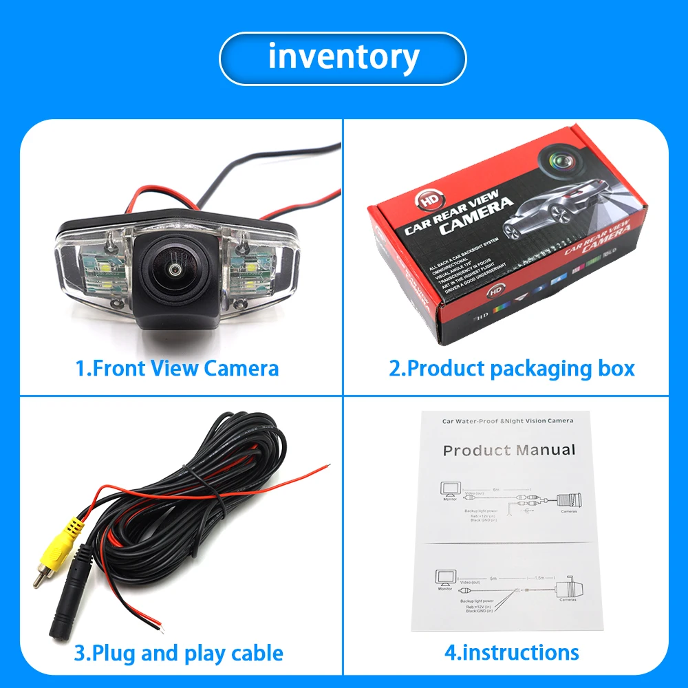 Reverse Parking Car Rear View Camera AHD 1080P Night Vision for Honda S2000 Inspire Legend AP1 AP2 UC1 CP3 KBA KB2 KC1 KC2