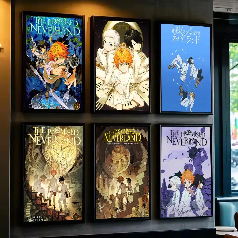 

Suspense Anime The P-Promised NeverlandS Poster For Living Room,bedroom,bar Wall Art Prints Paper Sticker Decoration Gifts