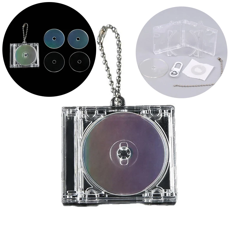 Nouveau Mini NFC fonctionnel CD disque étui porte-clés périphérique Album commémoratif porte-clés pour bricolage sac à dos pendentif