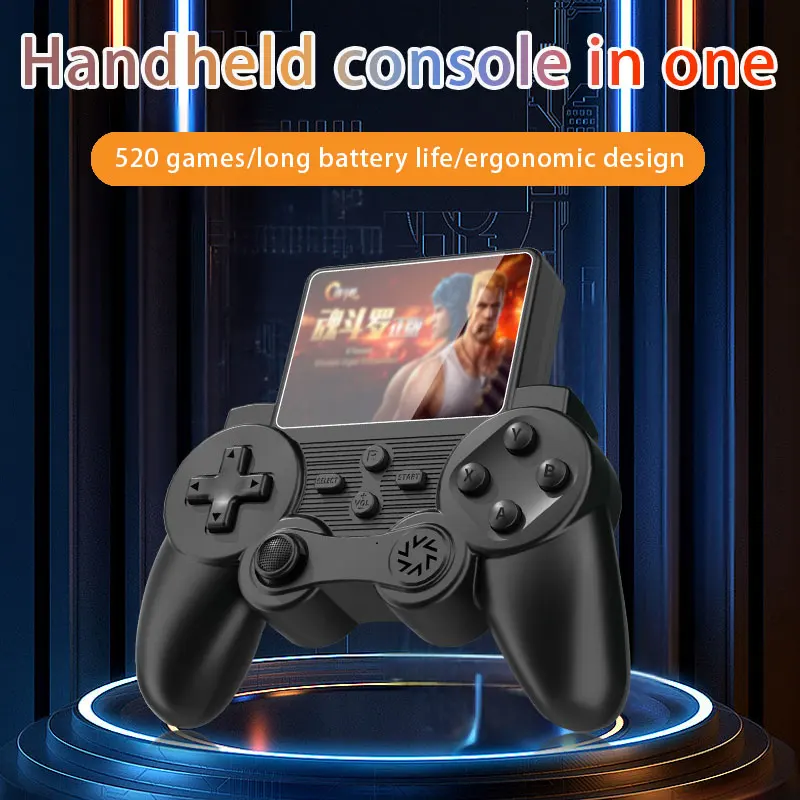 

Family Recreation Video Game Console Mini TV Handheld AV Output Retro Built-in 520 Classic Games Dual Gamepad Gaming Player