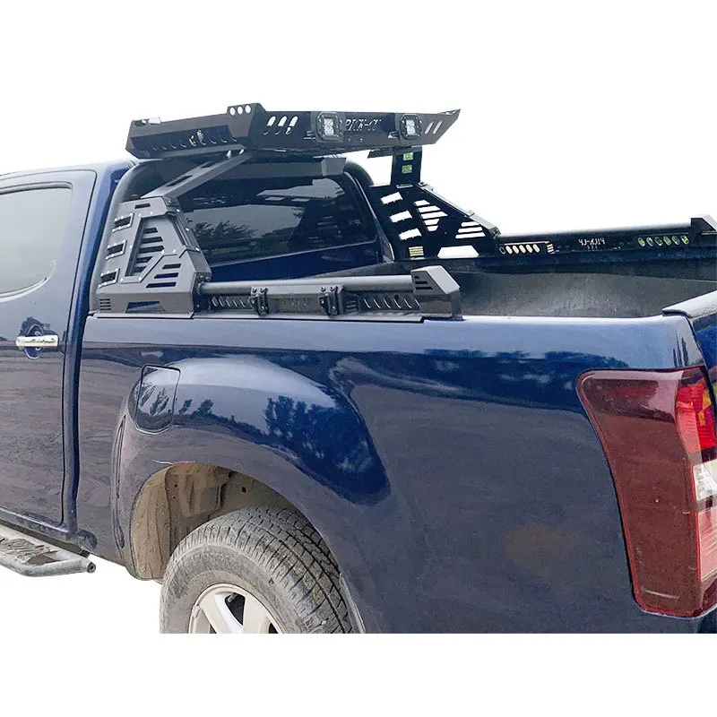 GRANDTEC Rust Resistant Durable OEM Sport Roll Bar 4x4 Pickup Truck Roll Bar With Luggage Basket For Isuzu D-MAX Toyota Hilux