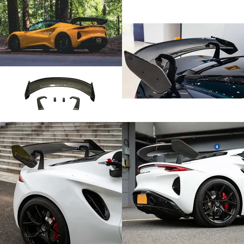 Dry Carbon Fiber Rear Wing Spoiler for Lotus Emira GT4 Style Body Kit