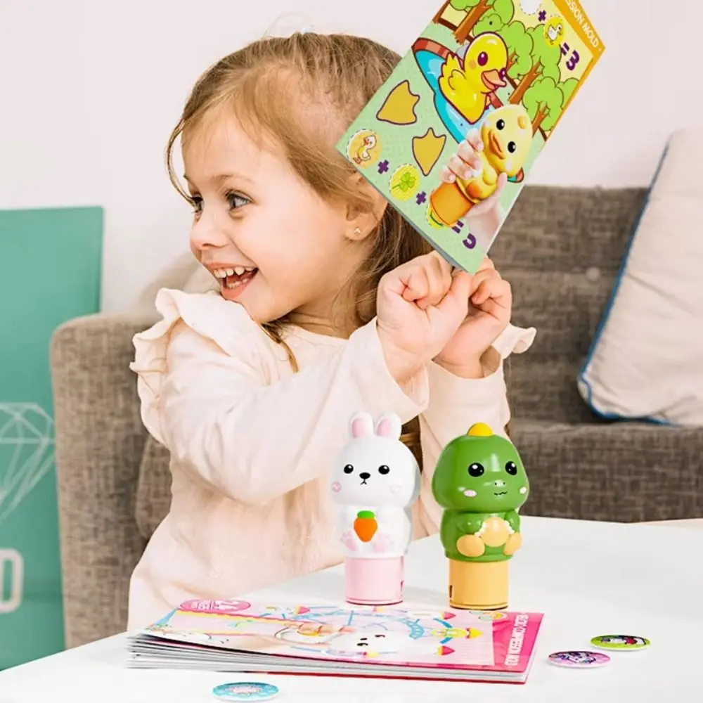 Diy artesanato animal selo adesivos engraçado selo recompensa adesivos brinquedos conjunto à prova dwaterproof água sem costura crianças selo brinquedo