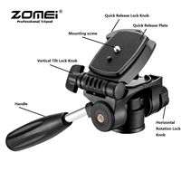 360° Rotation Panorama Gimbals of Zomei Q188 Tripod