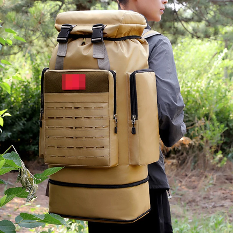 

Tactical Fishing Backpack Expandable Hiking Camping Climbing Trekking Luggage Bag Molle Large Outdoor Travel Sports Rucksack