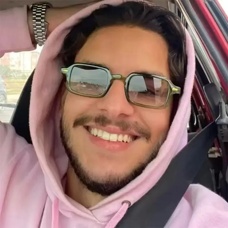 نظارات شمسية مستطيلة صغيرة جديدة للنساء نظارات شمسية كلاسيكية عصرية للرجال نظارات واقية من الأشعة فوق البنفسجية أساسية رائعة