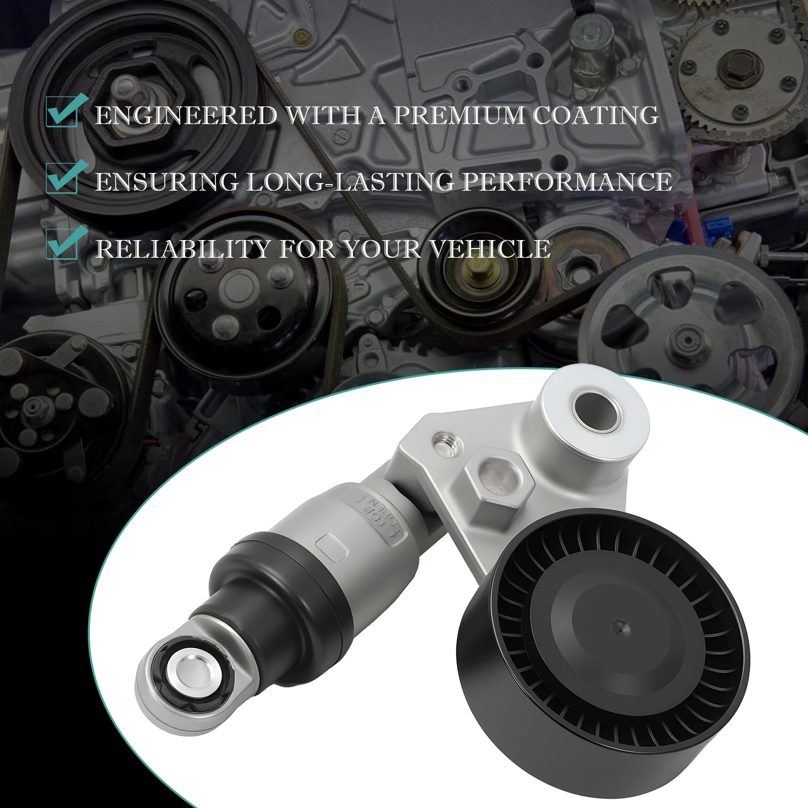 

252813C100 Полный комплект компонентов привода змеевидного ремня для Hyundai Azera 06-11 Sonata 06-10 Kia Sedona 06-12 14 Amanti 07-09