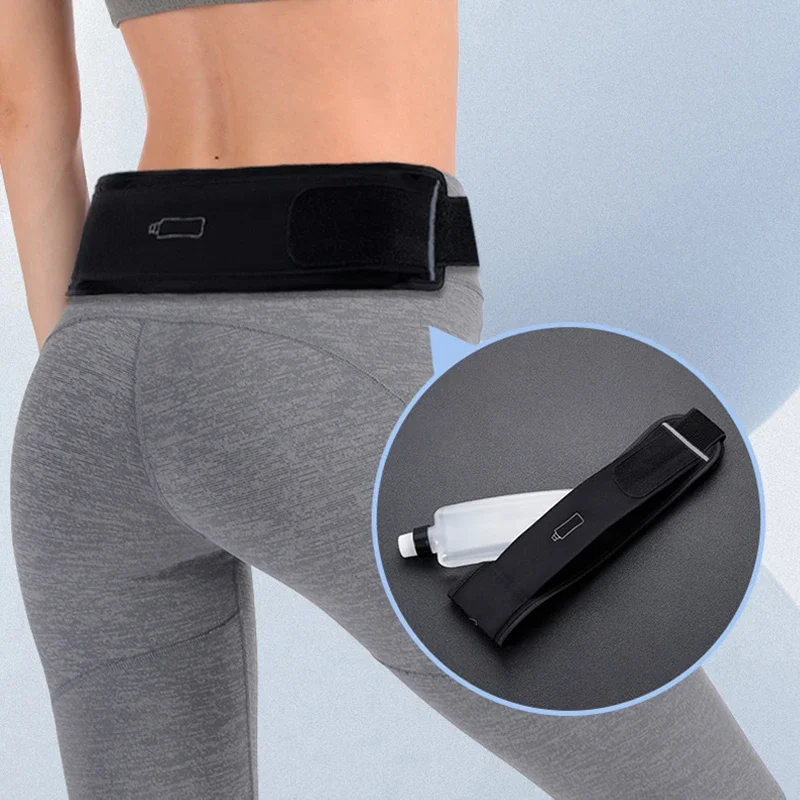 Men Women Marathon Running Adjustable Belt Bag With Water Bottle Sport Phone Fanny Pack Invisible Zipper Gym Fitness Waist Bag