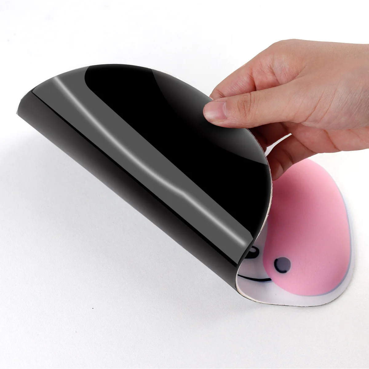 1pc Cow Pattern Memory Soft Silicone Wrist Rest Mousepad Cartoon Design Smooth Surface Non-Slip Computer Accessories