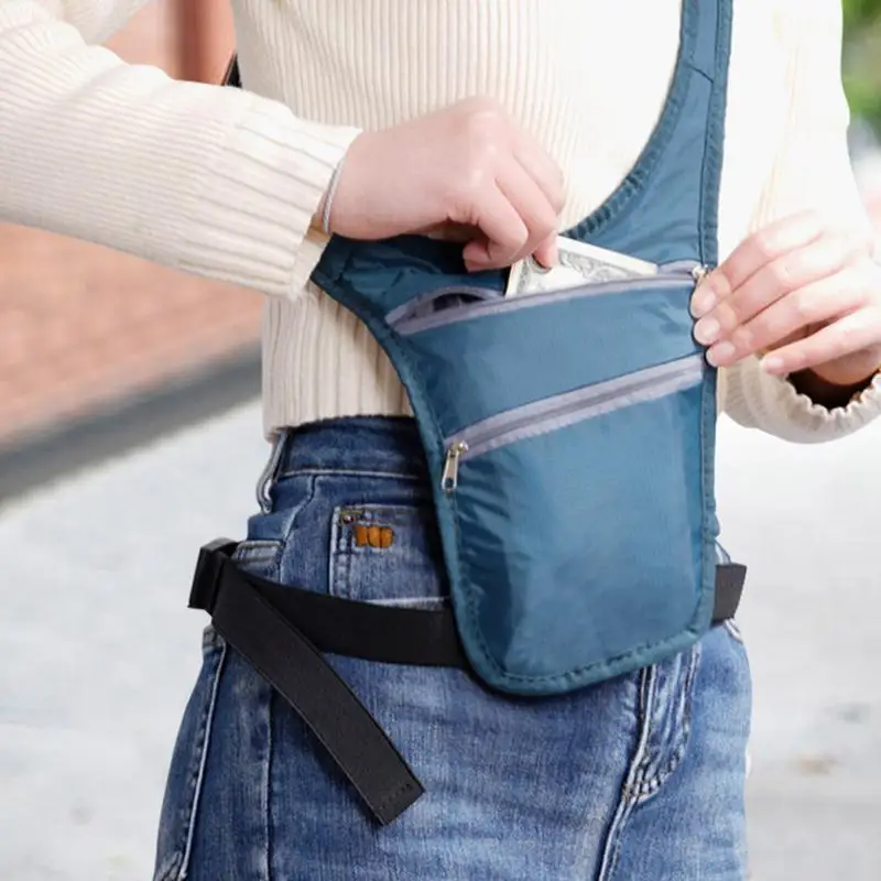 Men Fanny Pack Crossbody Waist Wallet Phone Bag Belt Portable Bum Bag Multi-pocket Runners Belt Bag For Running Travel Workout