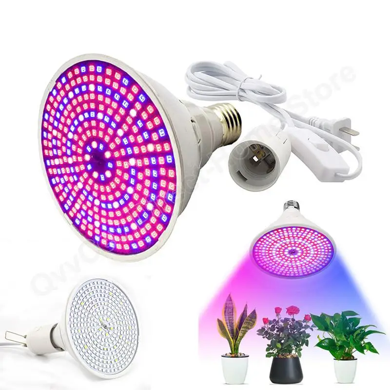 

E27 Socket Full Spectrum 290 LED Grow Light Bulb Plant Growing Lamp Hydroponic System for Indoor Flower Vegetable Plants