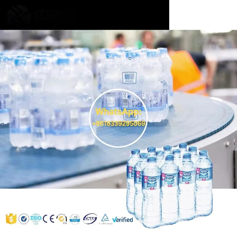 Factory Price Automatic PVC/POF/PE Heat Tunnel Shrink Wrap Machine Shrink Wrapping Machine for Water Bottles Packaging Line