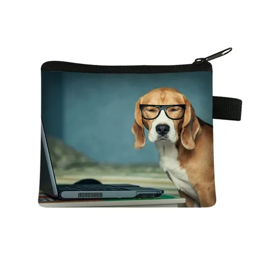 Imagen 2 del producto Golden Retriever-bolsas de monedas de Labrador Pomerania para mujer, cartera bonita para perro, soporte para auriculares y tarjetas de crédito, monedero para mujer, bolsa de servilletas sanitarias