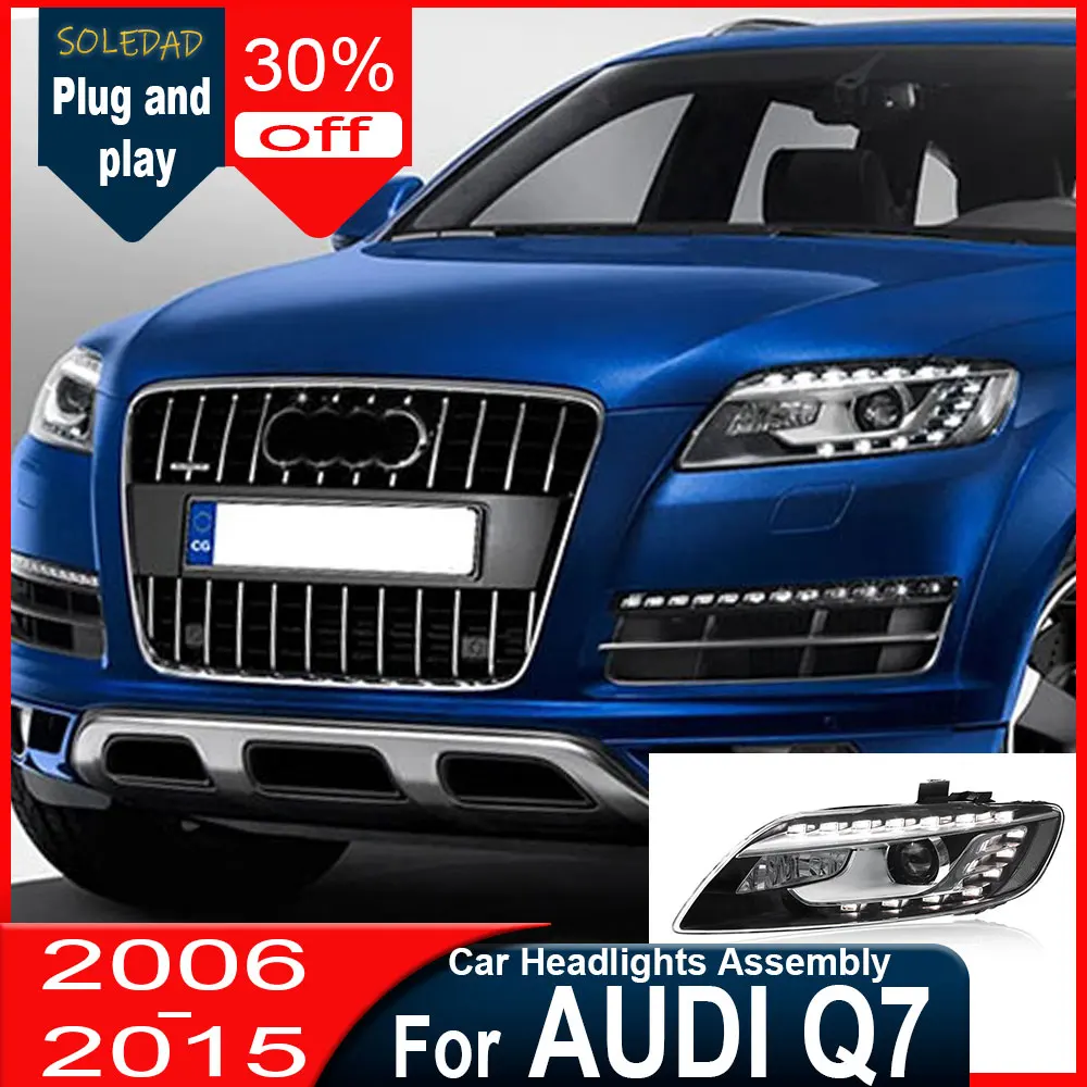 

Car Headlight for Audi Q7 2006 2007 2008 2009 2010 2011 2012 2013 2014 2015 LED Headlight Assembly DRL Turn Signal High Beam
