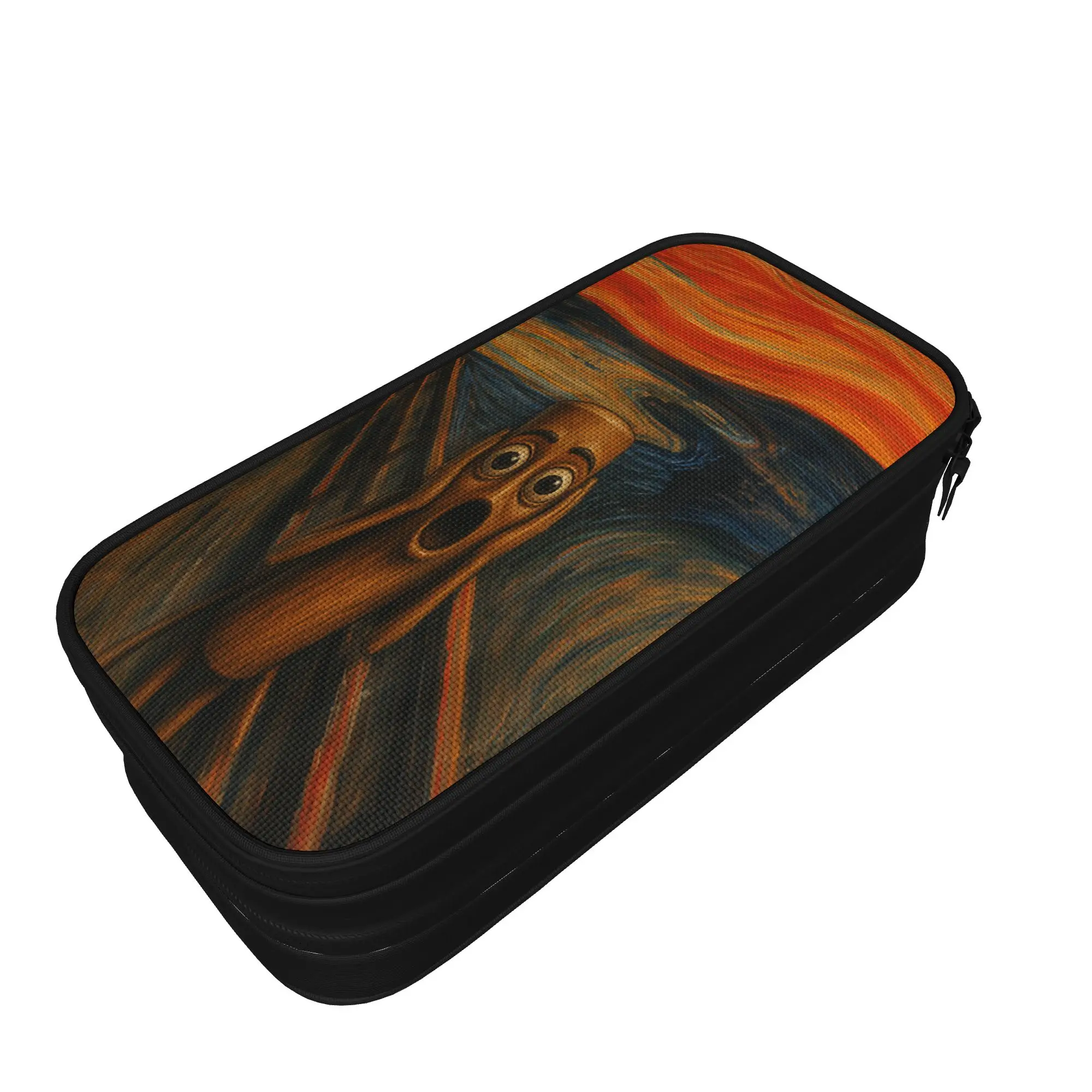 Cool Pencil Case Tung Tung Tung Sahur The Scream Munch Parody Funny Meme Dank Pencil Box  Back To School Pencil Cases