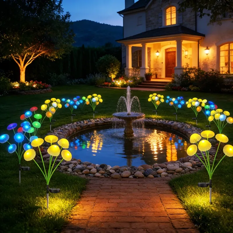 

Solar Jellyfish Mushroom Lawn Light Solar Garden Light Suitable Decorating Garden Balcony Wedding Festival Smart Light Sensor