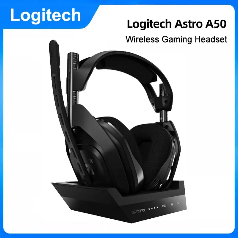 

Logitech Astro A50 2.4HZ Wireless Gaming Headset Headphone Multi-function Base Station DOLBY Microphone Built-in USB Sound Card