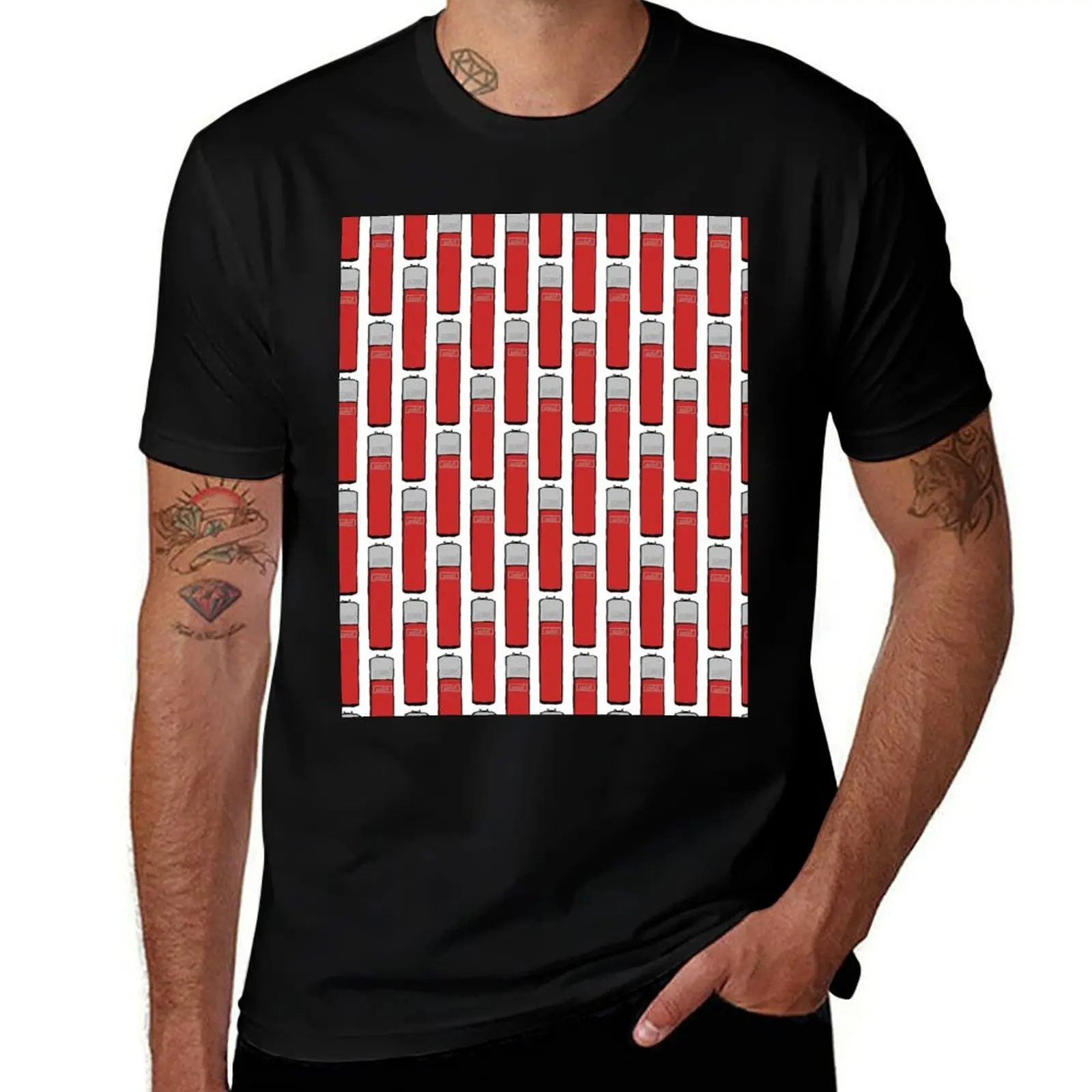 Clipper Lighter Red T-Shirt Casual Graphic Print Tee T-Shirt