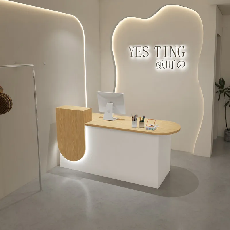 Creative Design Reception Desks Luxury Executive Welcome Display Modern Reception Desks Vintage Mostrador Lounge Suite Furniture