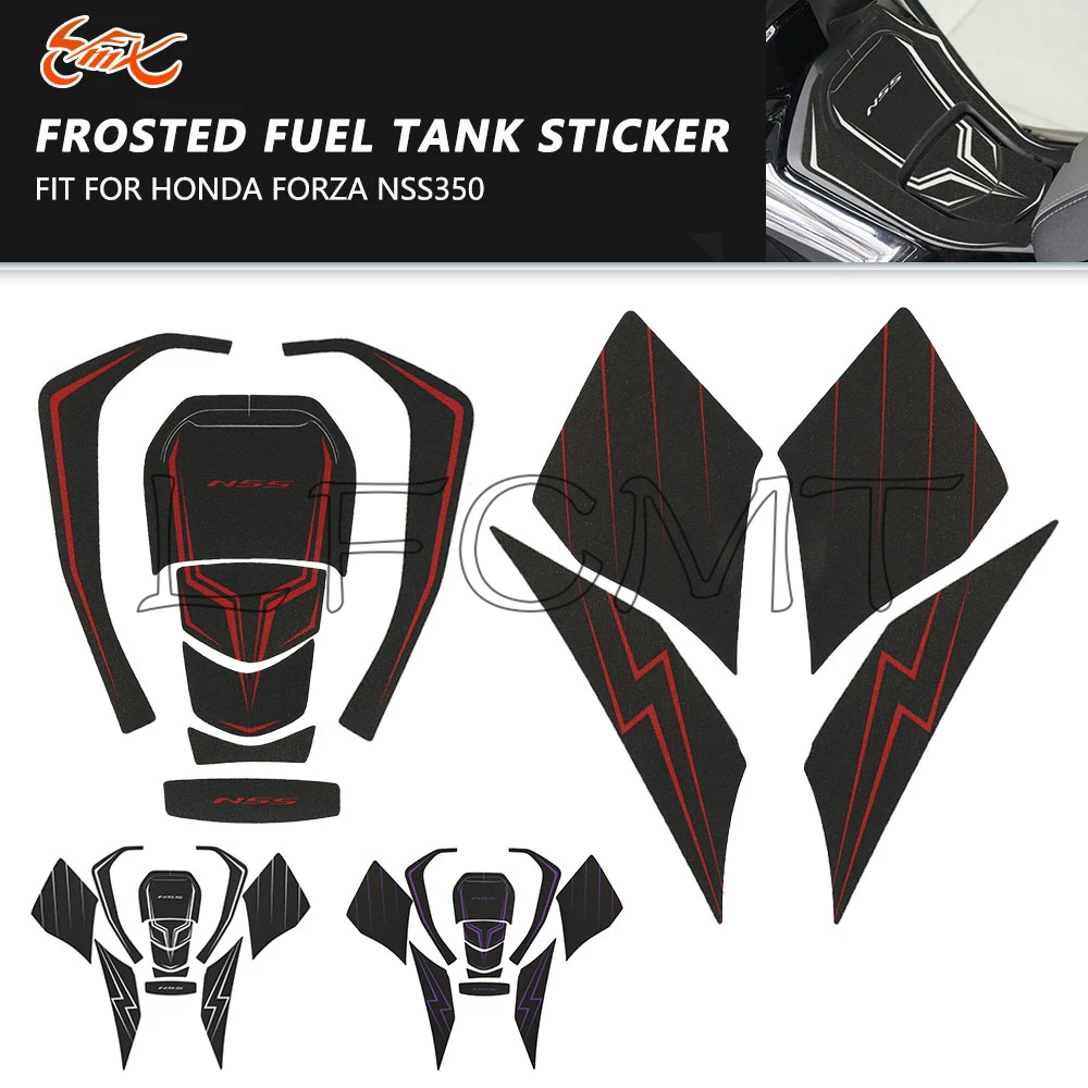 

Motorcycle Anti Slip Fuel Tank Pad Sticker Fit for Honda Forza 350 NSS350 Frosted Gas Knee Grip Traction Pad Protector Decals