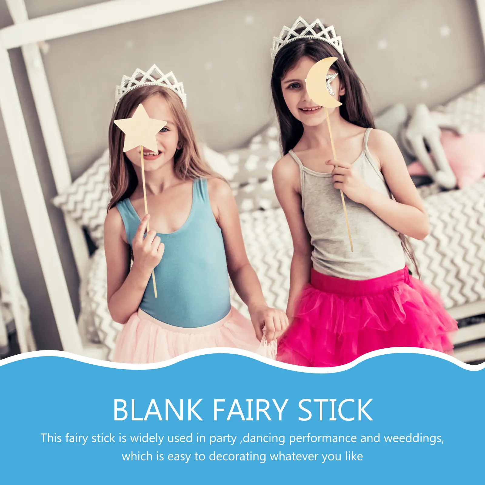 

12Pcs Blank Fairy Stick Wood Wand for Kids Handmade Graffiti Props Party Cosplay Decoration Angel Wand Stage Performance