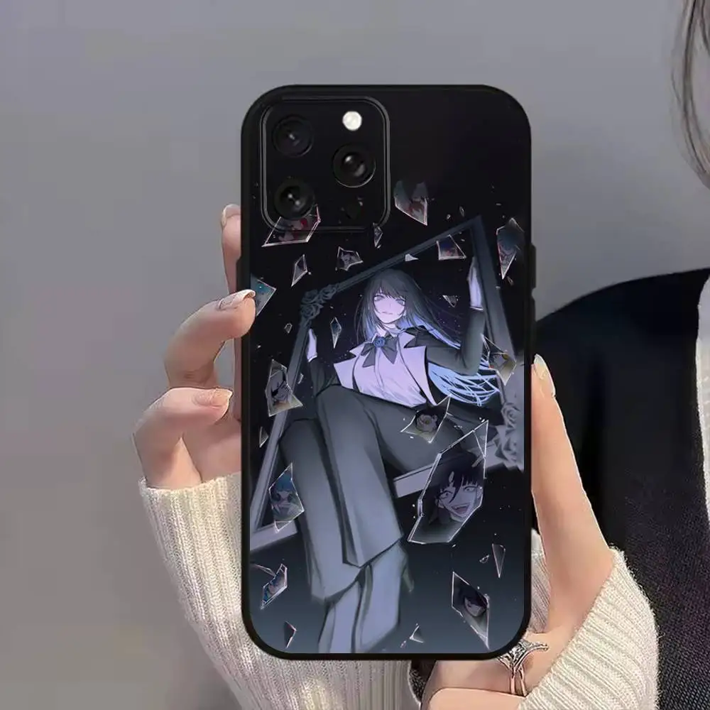 حافظة هاتف A-Ado Kyogen U-Uta الشهيرة لهواتف iPhone 11,12,15,16,17,13,14,Pro,Max,Plus,E,Mini,Air,SE4 صندوق ناعم أسود