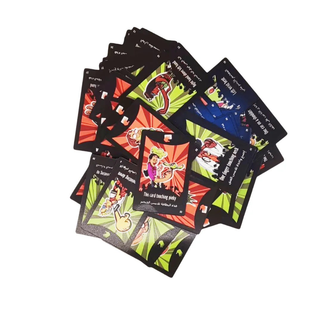 Yoga, crazy upper body contortions. Card games, Arabic games,Perfect as a gift or to play together at a party!