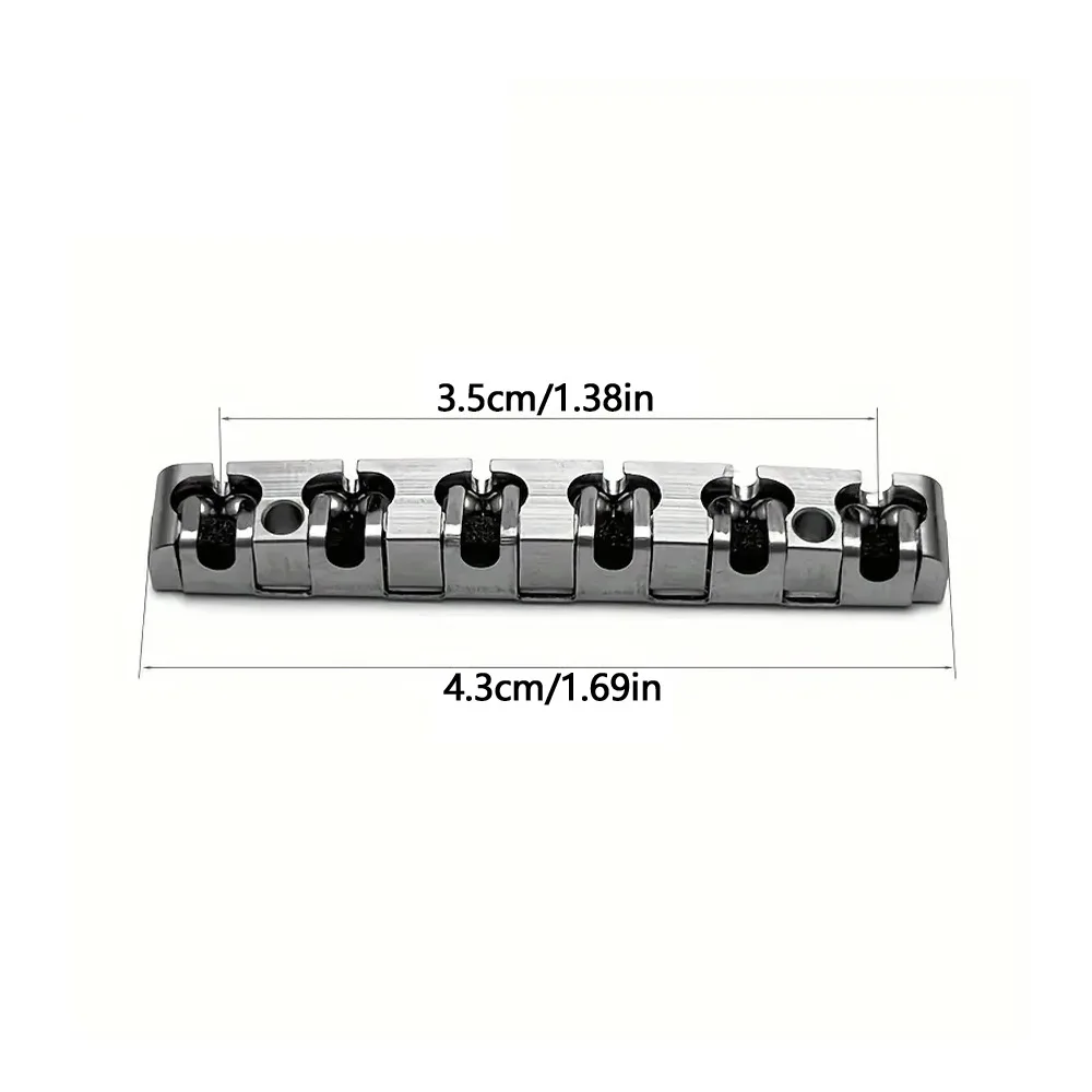 Guitar Nut Replacement 43mm Roller Nut Stainless Steel, Precision CNC Machined for ST Style Electric Guitar Parts & Accessories