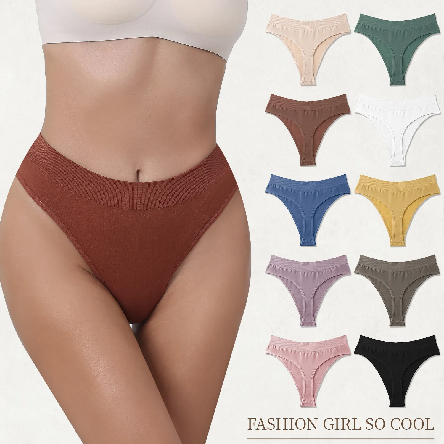

Women Panties Sexy Solid Sports Lingerie Seamless Fitness Briefs Low Rise Breathable T-Back T-Pants Soft Underwears Ladies Panty