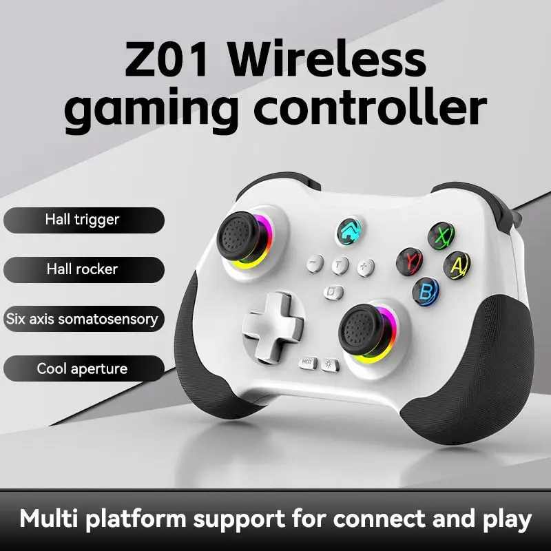 Z01 Wireless Bluetooth Game Controller for NS Switch PC TV Android iOS Hall Effect Gamepad