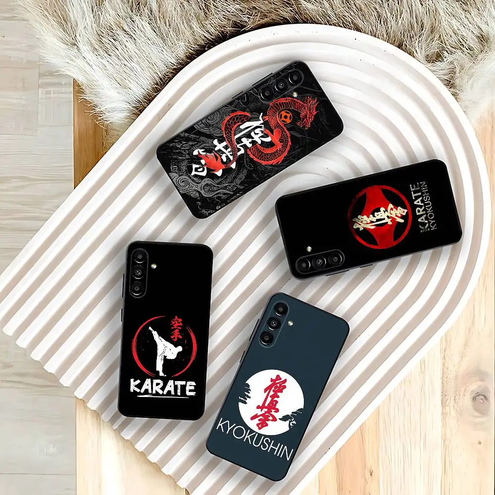 

Kyokushin Karate Symbol Phone Case For Samsung Galaxy A73,31,32,72,41,53,52,71,22,5G,Note,J7,8,9 Soft Black Cover