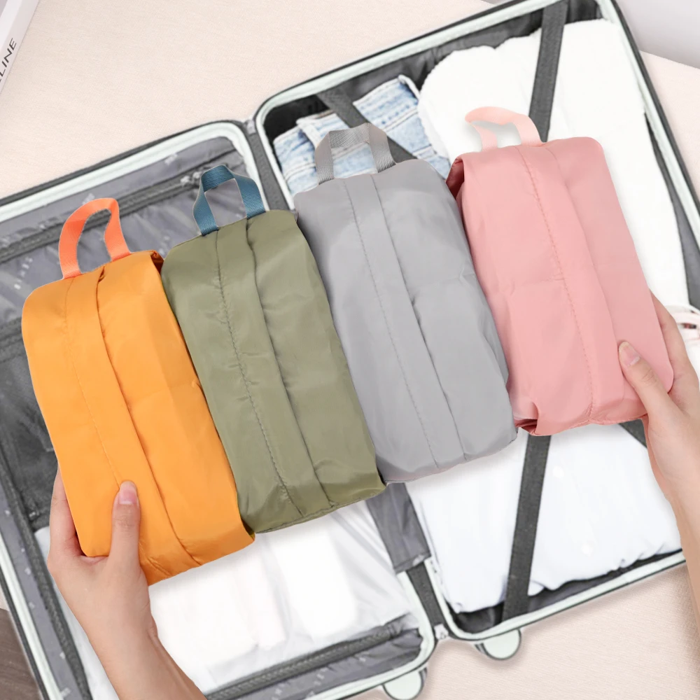 Sac de rangement portable pour chaussettes et sous-vêtements, grande capacité, petit sac de tri de voyage, lavage à la main pliant, trousse de maquillage, nouveau, 1,2 pièces