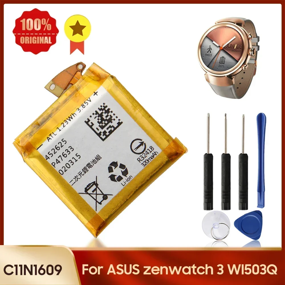 

Replacement Battery C11N1609 For ASUS Zenwatch 3 Zenwatch3 WI503Q High Quality Spare Batteries With Tools 340mAh