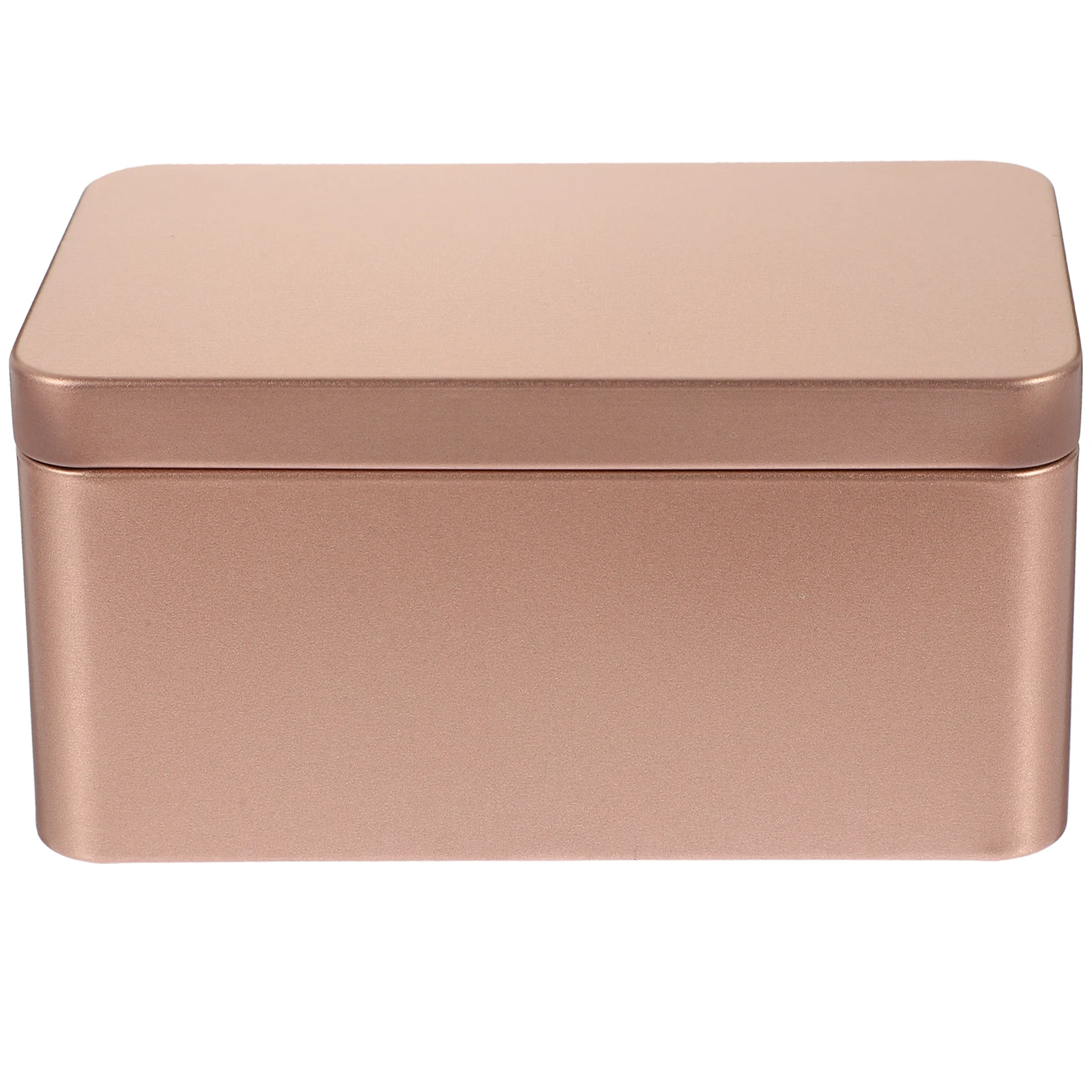 

Tea Storage Box Small Deep Rectangular Tin with Lid Shaped Jars Empty Candy Container Child