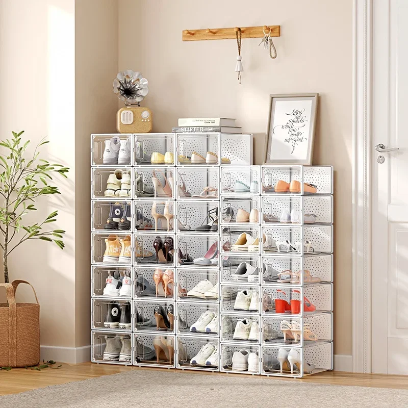 

Acrylic Shoe Box Transparent Plastic Stackable Foldable Shoe Box