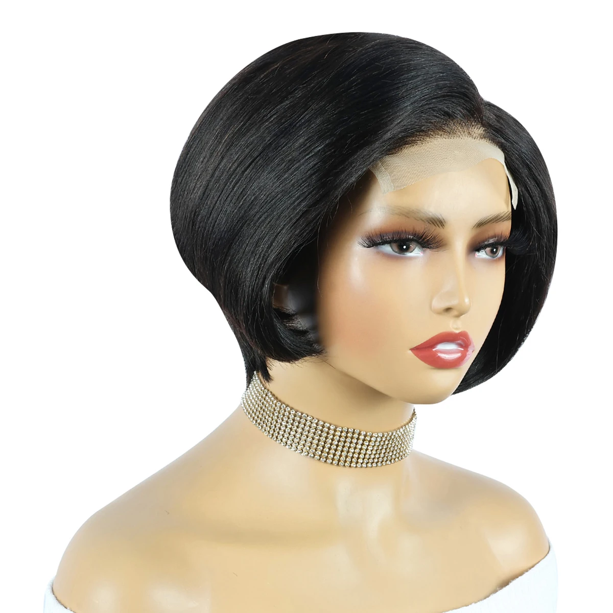 Miss Rola High Density Lace Closure Wigs Brazilian Side Part 4x4 Lace Closure Human Hair Wigs Remy Straight Lace Closure Wigs