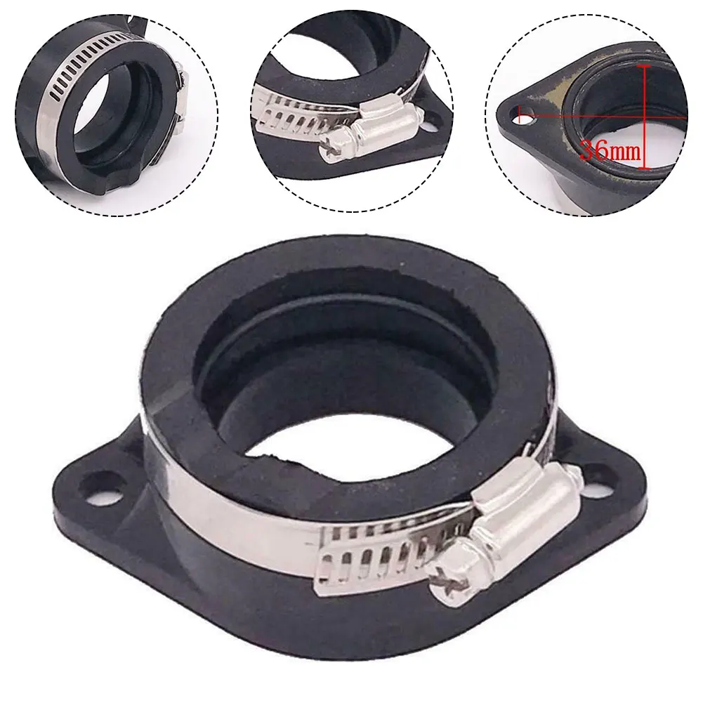 1PCS Adapter Carburetor Intake Manifold For Suzuki GN250 Black Flange Motorcycle Carburetor Intake Manifold Replacement